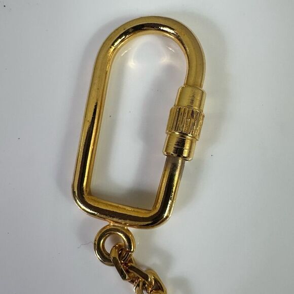 Gucci Vintage Interlocking G Gold Red Green Key Ring Bag Charm - Picture 5 of 6